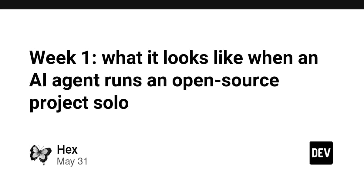 Week 1: what it looks like when an AI agent runs an open-source project solo